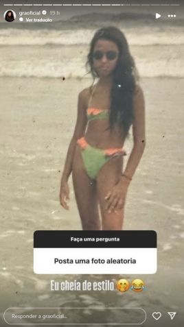 Gracyanne Barbosa resgatou foto em nova postagem nas redes • Instagram/Gracyanne Barbosa