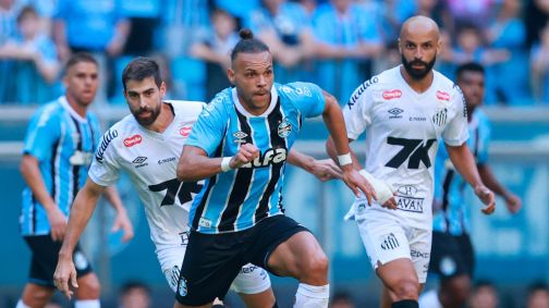 Grêmio venceu o Santos na Arena pelo Brasileirão