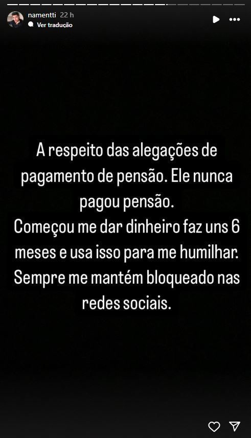 Guilherme Rocha desabafou nas redes sobre o pai, o cantor Latino • Instagram/Namentti
