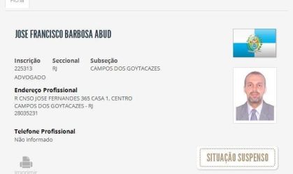Advogado que disse "resquícios de senzala" à juíza estava com OAB suspensa