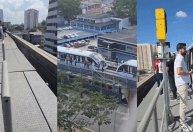 Vídeo: passageiros andam em cima da plataforma do monotrilho de SP