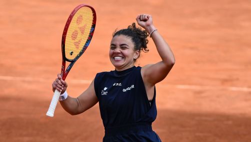 Jasmine Paolini comemora classificação à final do Roma Open