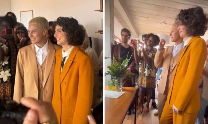 Julia Anquier, filha de Debora Bloch, se casa com cantora Maria Beraldo