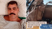 Juliano Cazarré mostra hematomas durante fisioterapia após cirurgia