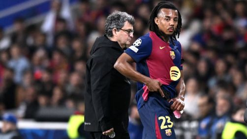 Koundé deixa o jogo contra a Inter de Milão com dores na coxa esquerda