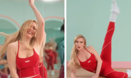 Lindsay Lohan impressiona com cenas de elasticidade em comercial; veja