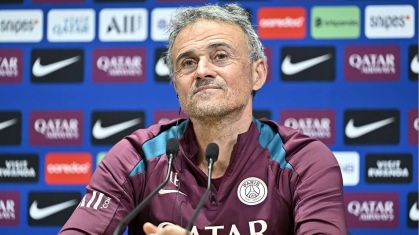 Luis Enrique em coletiva do PSG