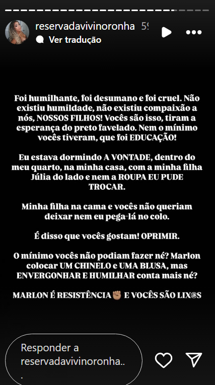 Vivi Noronha detalha prisão de MC Poze • Instagram/ Vivi Noronha