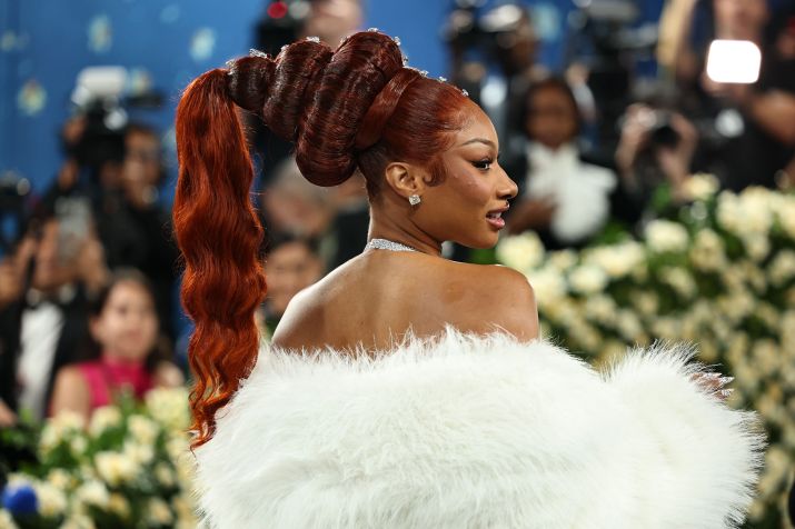 Megan Thee Stallion no Met Gala 2025 • Jamie McCarthy/Getty Images