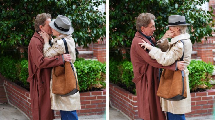 Meryl Streep e Martin Short nas filmagens de "Only Murders in The Building" • XNY/Star Max/GC Images via Getty Images