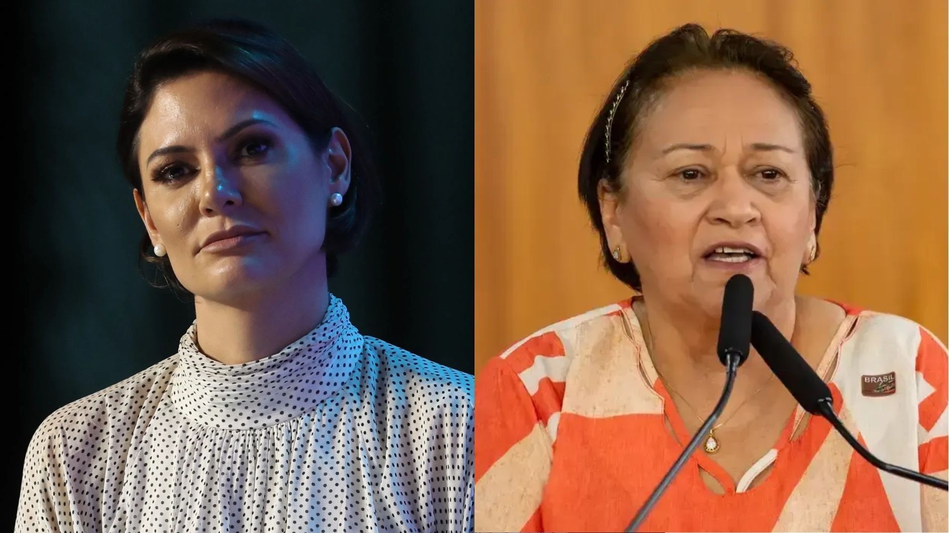 Michelle Bolsonaro, ex-primeira-dama, e Fátima Bezerra (PT), governadora do Rio Grande do Norte