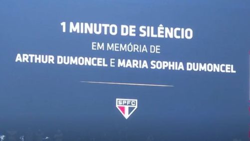 Placar do Morumbis mostra um minuto de silêncio antes de São Paulo x Grêmio