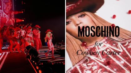 Beyoncé usa look exclusivo da Moschino em turnê "Cowboy Carter"