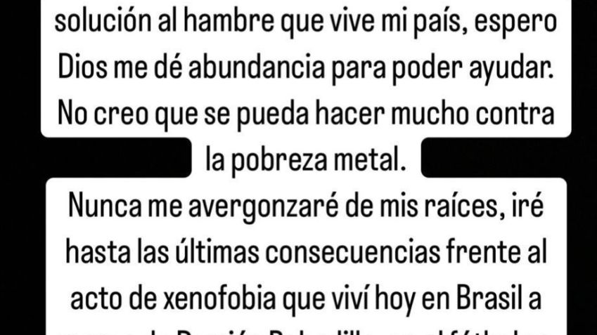 O pronunciamento de Navarro, do Talleres • Reprodução/Instagram