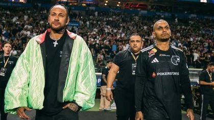 Neymar chega ao Allianz Parque para a final entre Furia e Dendele na Kings League Brazil