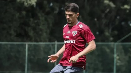 Pablo Maia em treino do São Paulo