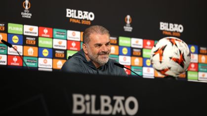 Ange Postecoglou, técnico do Tottenham, em entrevista antes da final da Europa League
