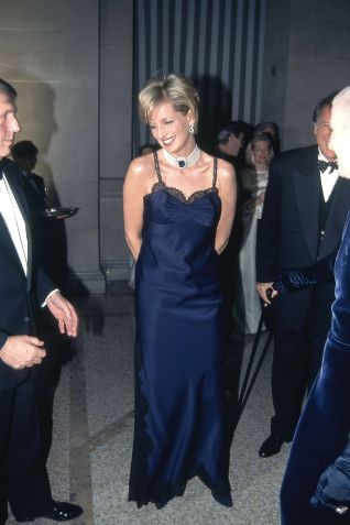 Princesa Diana no Met Gala de 1996 • Patrick McMullan/Patrick McMullan via Getty Images