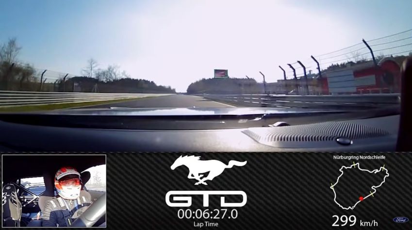 Mustang GTD fez um tempo de 6 minutos e 52,072 segundos • Vídeo/Reprodução