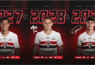 São Paulo renova contratos de três revelações das categorias de base