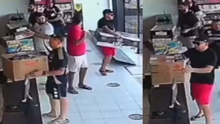 Torcedores do Fortaleza são flagrados furtando fogos de artifício em Fortaleza