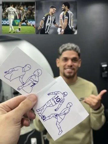 As tatuagens de Rubens, do Atlético-MG • Reprodução