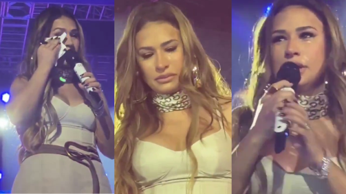 Simone Mendes desabafou por estar rouca mas, mesmo assim, ter subido no palco para não decepcionar seus fãs