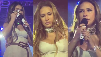 Simone Mendes desabafou por estar rouca mas, mesmo assim, ter subido no palco para não decepcionar seus fãs