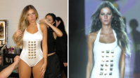 Tate McRae se inspira em look de Gisele Bündchen para show; veja