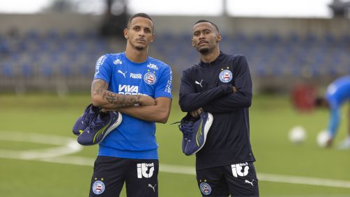 Luciano Juba e Ademir em treino do Bahia