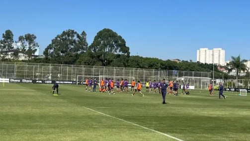 Treino do Corinthians na véspera do duelo contra o Novorizontino