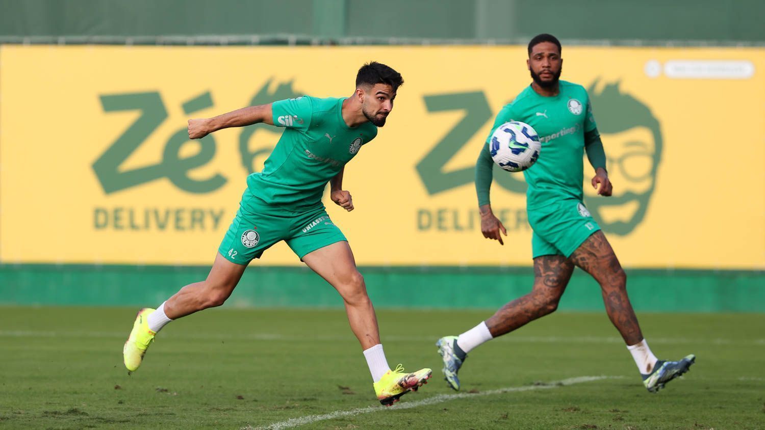 Flaco López em treino do Palmeiras