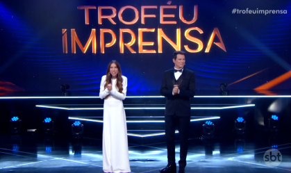 Patrícia Abravanel e Celso Portiolli apresentaram o Troféu Imprensa 2025