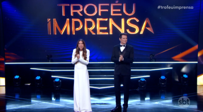 Patrícia Abravanel e Celso Portiolli apresentaram o Troféu Imprensa 2025
