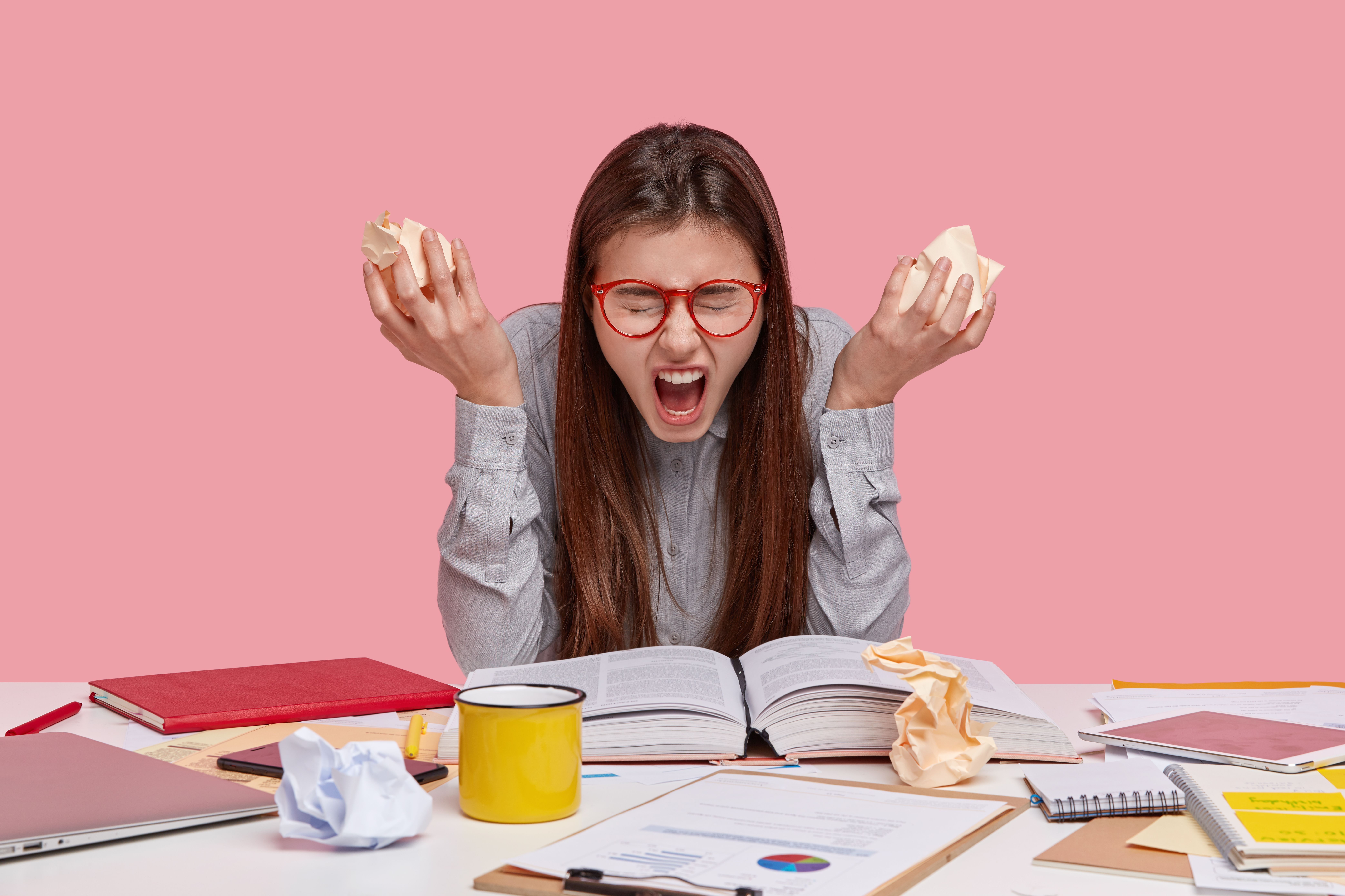 estudante estressada