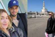 Após anunciar separação, Virginia faz oração em santuário de Portugal