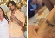 Zé Felipe tem tatuagem em homenagem a ex-sogra, mãe de Virginia; veja