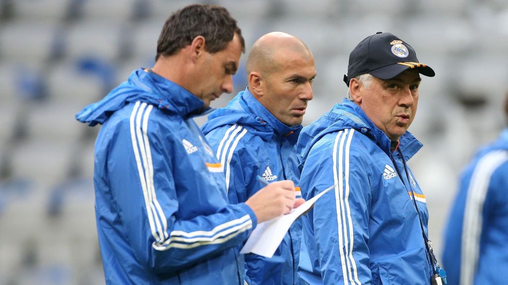 Clement, Zinedine Zidane e Ancelotti no Real Madrid
