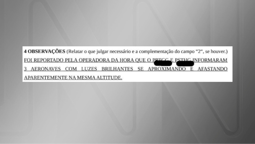 "Lights formed triangle": UFO report on the flight is disseminated