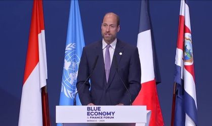 Príncipe William diz que os oceanos precisam de ajuda