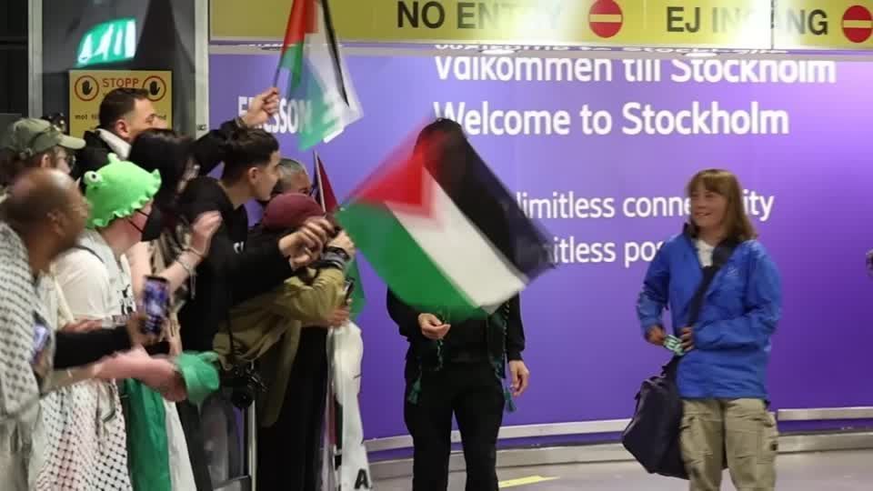 "We need more anger" says Greta Thunberg as she arrives home to Sweden