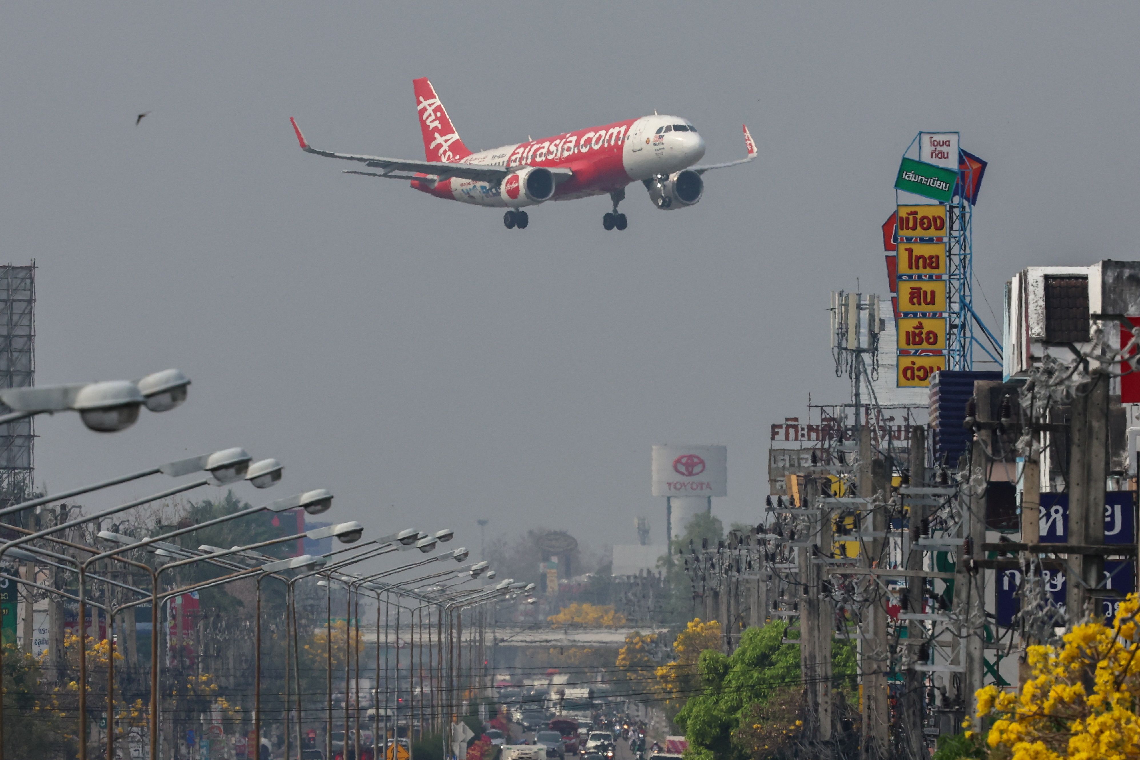 Avião da AirAsia na província de Chiangmai, Tailândia
