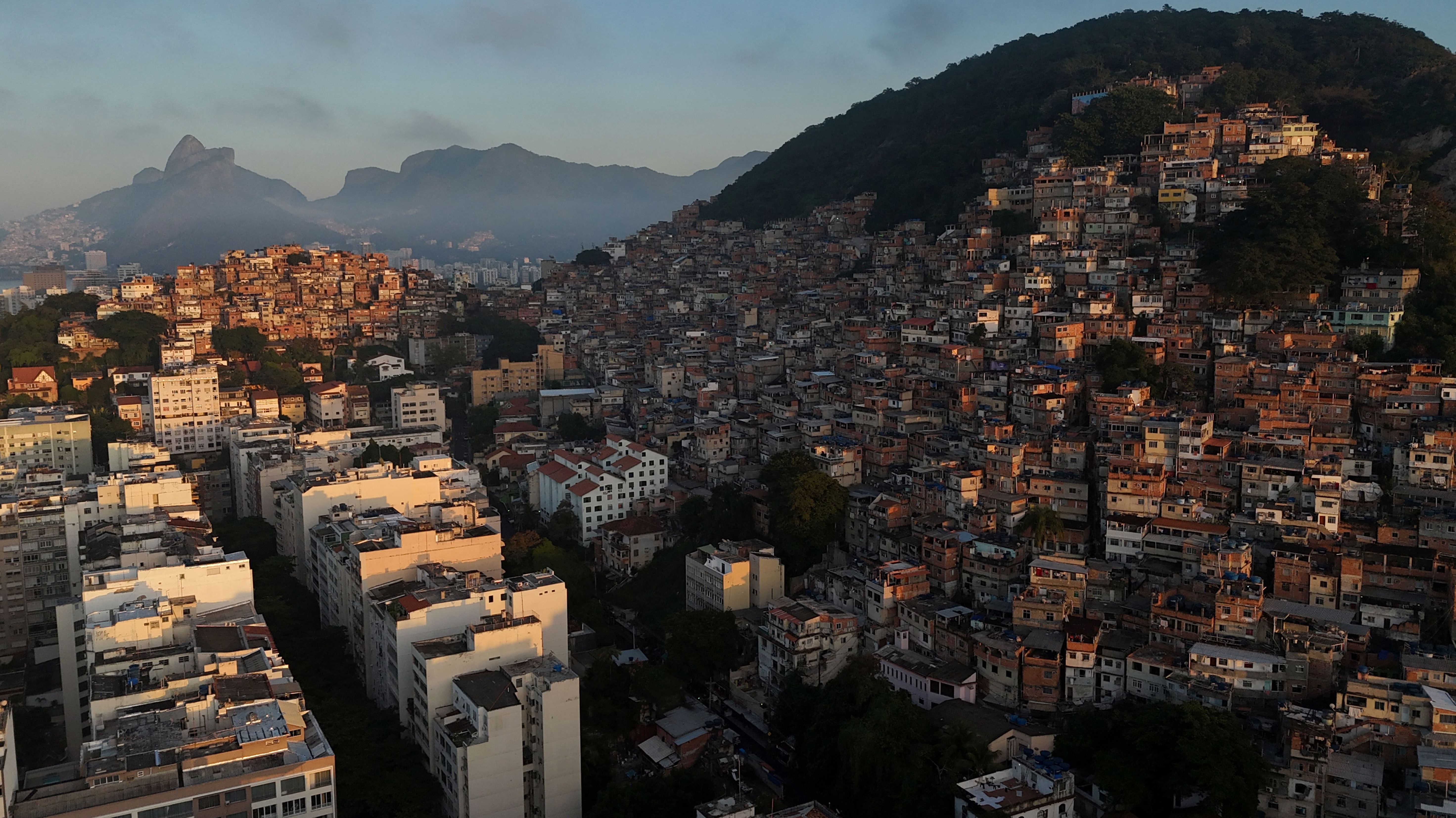 Vista de um drone no Rio de Janeiro