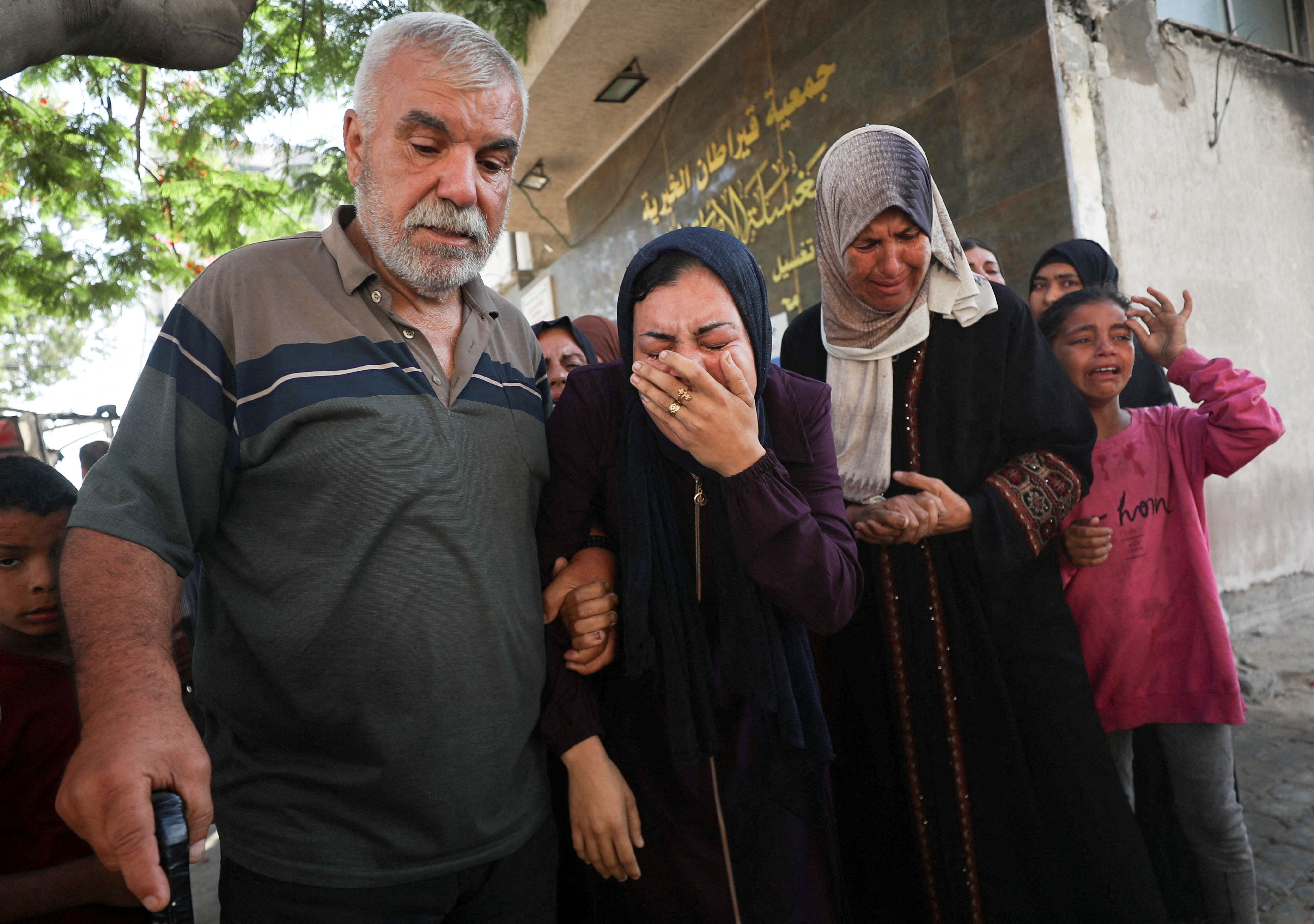 Funeral de palestinos na Cidade de Gaza