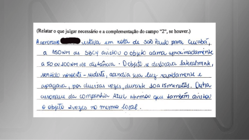 "Lights formed triangle": UFO report on the flight is disseminated