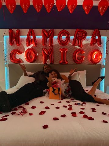 Paulo André e Thays Andreata após pedido de namoro • Instagram/Paulo André