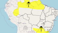 Alerta amarelo: Norte e Centro-Sul do país devem ter chuva intensa hoje