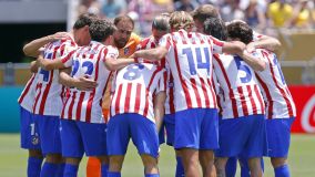 Atlético de Madrid antes do início do jogo