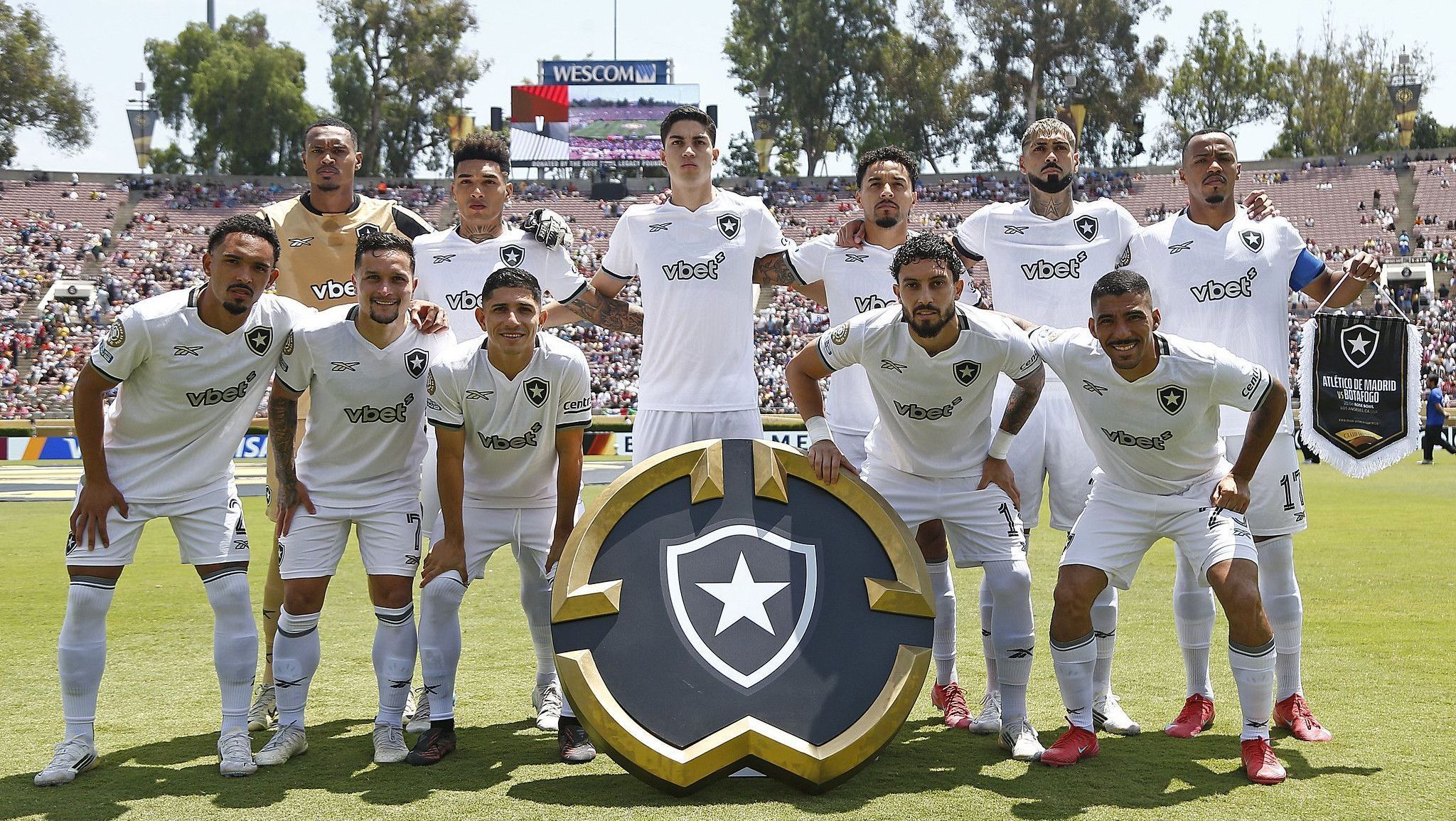 Elenco do Botafogo antes do início da partida