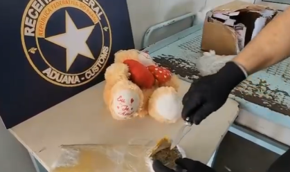 Drogas são apreendidas em urso de pelúcia no aeroporto de Fortaleza